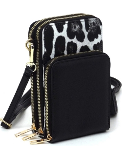 Fashion Crossbody Bag Cell Phone Purse AD081 SNOW LEOPARD